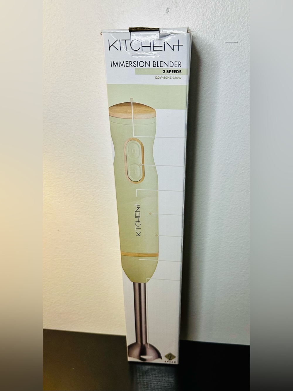 Immersion Blender in Light Green - 2-Speed Hand Mixer